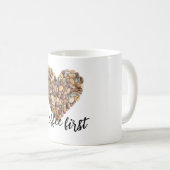 Mug Cœur de grains de café (Devant droit)