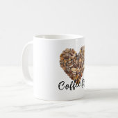 Mug Cœur de grains de café (Devant gauche)