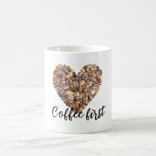 Mug Cœur de grains de café (Centre)