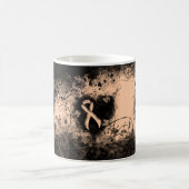 Mug Coeur de gravité du ruban de sensibilisation à la  (Centre)