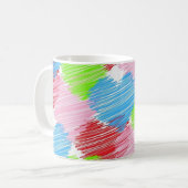 Mug coeur de gribouillis (Devant gauche)