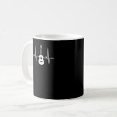 Mug Coeur de guitare acoustique (Devant gauche)