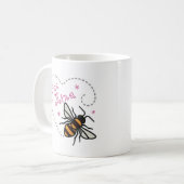 Mug Coeur de la mine d'abeilles Saint-Valentin (Devant gauche)