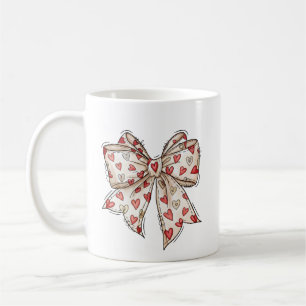 Mug Cœur de la Saint-Valentin Nœud Ruban Mignon