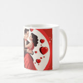 Mug Cœur de la Saint-Valentin romantique – Cadeau (Devant droit)