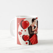 Mug Cœur de la Saint-Valentin romantique – Cadeau (Devant gauche)