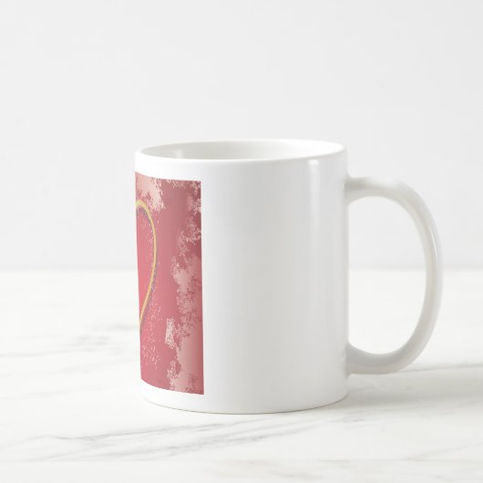 Mug Cœur de la Saint-Valentin sur fond rouge (Droite)