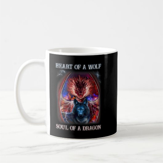 Mug Coeur De L'Âme De Loup D'Un Dragon - Dragon Cool - (Gauche)