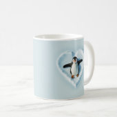 Mug Cœur de neige de pingouin (Devant droit)