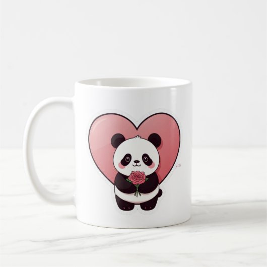 Mug Cœur de Panda Sucré (Gauche)