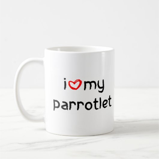 Mug coeur de parrotlet (Gauche)