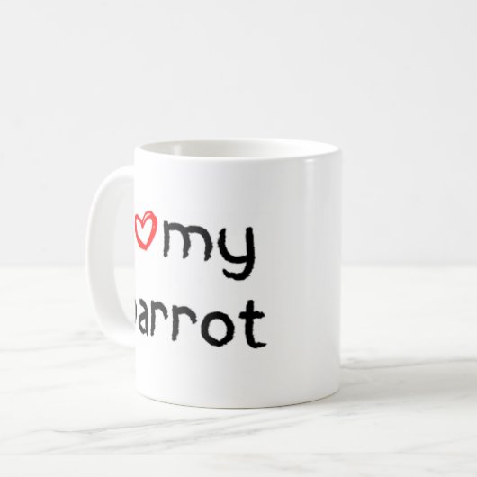 Mug coeur de perroquet (Devant gauche)