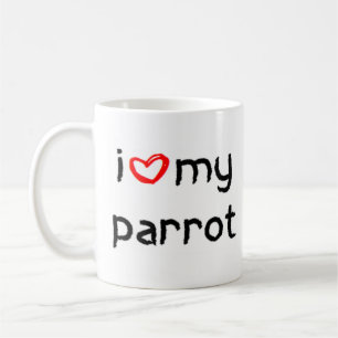 Mug coeur de perroquet