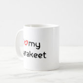 Mug coeur de perruche (Devant gauche)