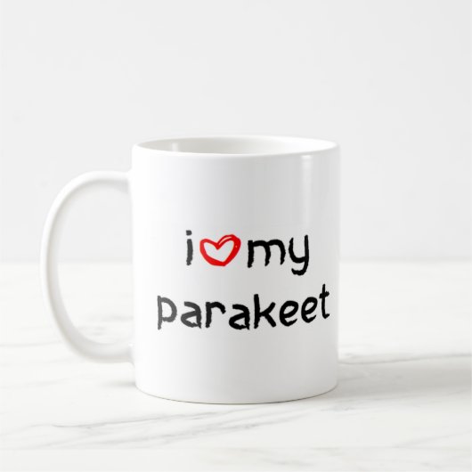 Mug coeur de perruche (Gauche)