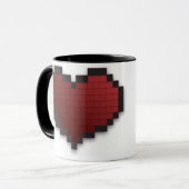 Mug Coeur de pixel (Devant gauche)