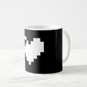 Mug Coeur de pixel 8 bits (Devant droit)