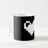 Mug Coeur de pixel 8 bits (Devant gauche)