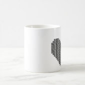 Mug Coeur de pixel noir (Centre)