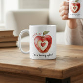 Mug Cœur de pomme rouge romantique Saint-Valentin