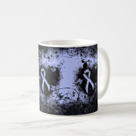 Mug Coeur de pontage bleu clair (Devant droit)