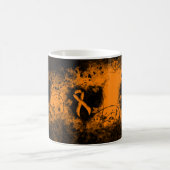 Mug Coeur de pontage du ruban orange (Centre)