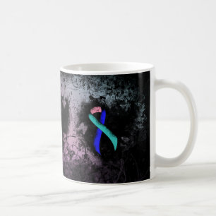 Mug Coeur de pontage turquoise/rose/bleu