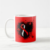 Mug Coeur de ponte rouge et blanc (Gauche)