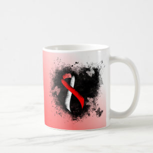 Mug Coeur de ponte rouge et blanc