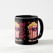 Mug Cœur de Popcorn Design de la Saint-Valentin Pop (Devant droit)