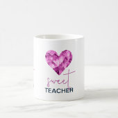 Mug Cœur de professeur doux en violet (Centre)