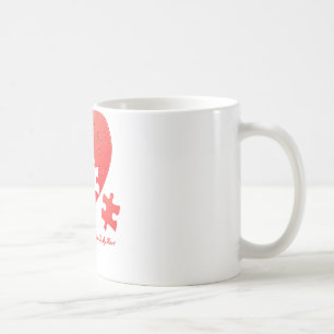 Mug Coeur de puzzle avec le morceau et la citation