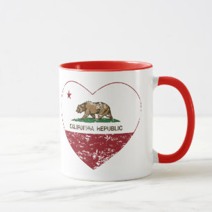 Mug Coeur de République de la Californie affligé
