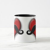 Mug Coeur de rouge de moustache (Centre)