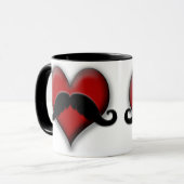 Mug Coeur de rouge de moustache (Devant gauche)
