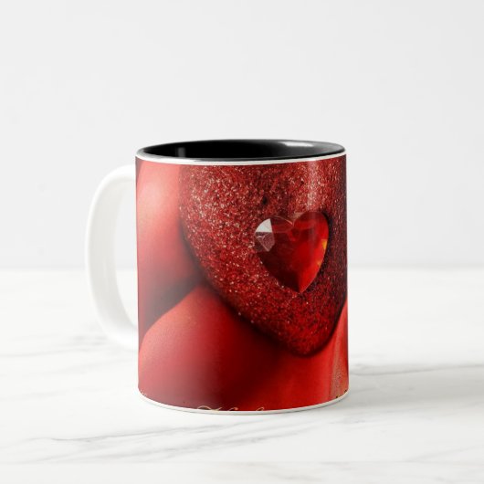 Mug Coeur de rubis rouge (Devant gauche)