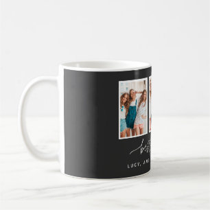 Mug Coeur de script mignon moderne multi photo meilleu