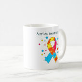Mug Coeur de sensibilisation sur l'autisme (Devant droit)