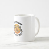 Mug Cœur de squelette Halloween Conception vintage de (Devant droit)