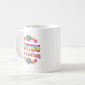 Mug Coeur de tricot heureux (Devant gauche)