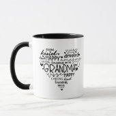 Mug Cœur de typographie grand-mère (Gauche)