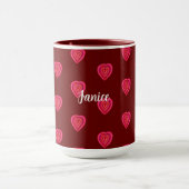 Mug coeur décoratif rouge (Centre)