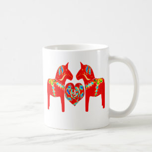 Mug Coeur des chevaux W de Dala de Suédois