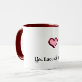 Mug Coeur des lèvres Tout mon amour (Devant gauche)