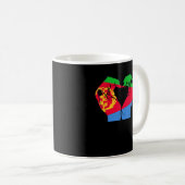 Mug Coeur des mains avec drapeau érythréen (Devant droit)