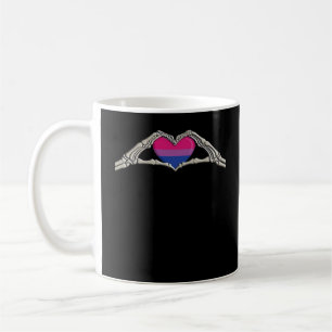 Mug Coeur des mains osseuses Goth bisexuel