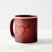 Mug Coeur des puces de chocolat (Devant gauche)