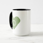 Mug Coeur des signes de paix (Devant gauche)