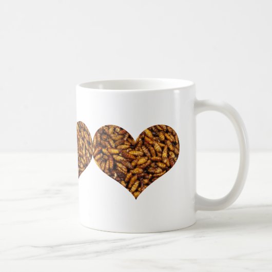 Mug Coeur des vers de soie frits (Droite)