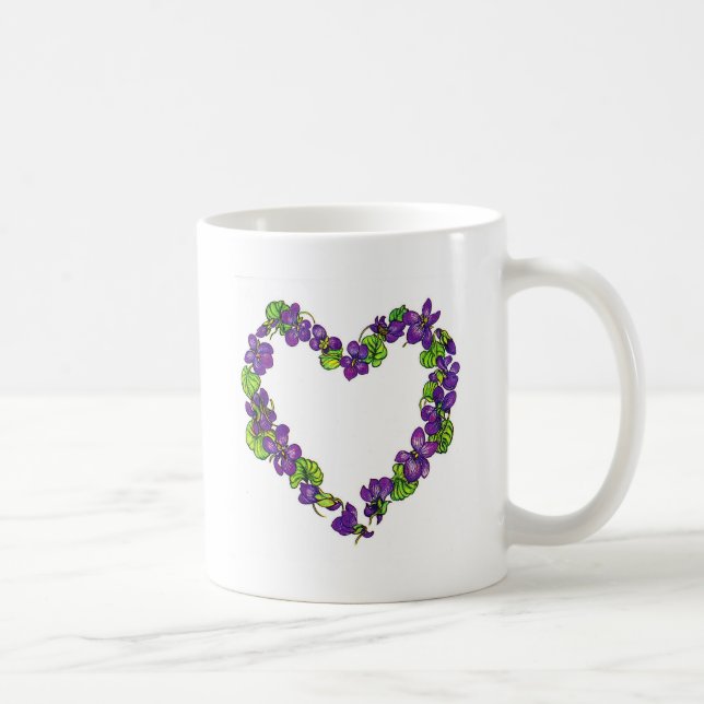 Mug Coeur des violettes (Droite)